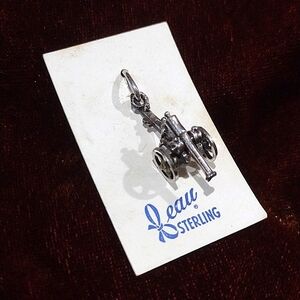 Vintage Beau Sterling Silver 925 Cannon Charm, Original Tags
